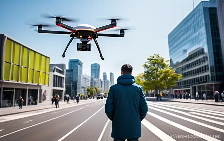 응급구조사와 드론 의료 - **Prompt 1: Rapid Medical Delivery in an Urban Emergency**
"A sleek, futuristic medical drone, c...