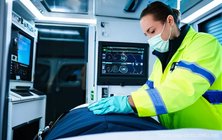 응급구조사 업무 사례 - **Prompt 2: A Moment of Gratitude and Connection**
    "A warm, empathetic close-up shot focusing on...