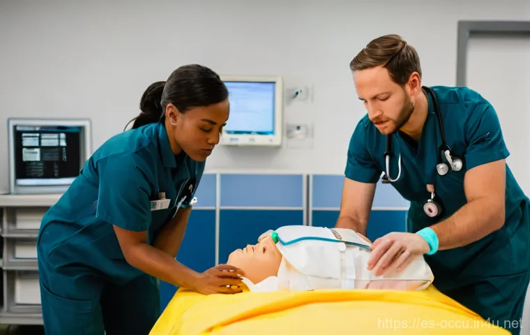 응급구조사와 법적 책임 - **Meticulous Documentation:** A female Emergency Medical Technician (EMT), dressed in a functional a...