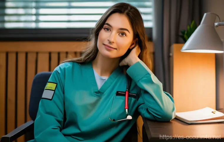 응급구조사 직무 스트레스 관리 - **Post-Shift Decompression & Personal Sanctuary:** A female paramedic, approximately 30-40 years old...