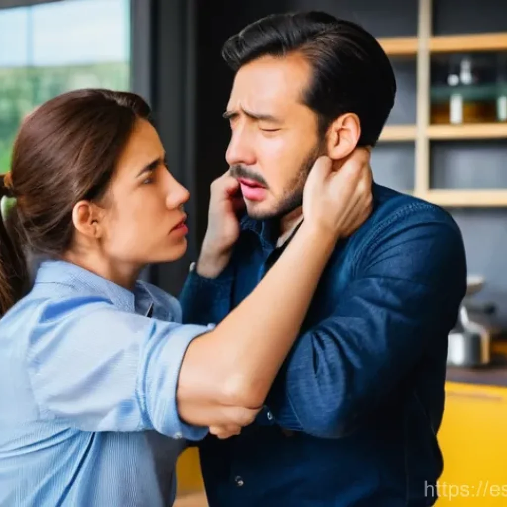 응급구조사 응급처치 사례 - **Prompt 1: Citizen First Aid - Heimlich Maneuver**
    "A bustling, modern cafe scene with warm lig...