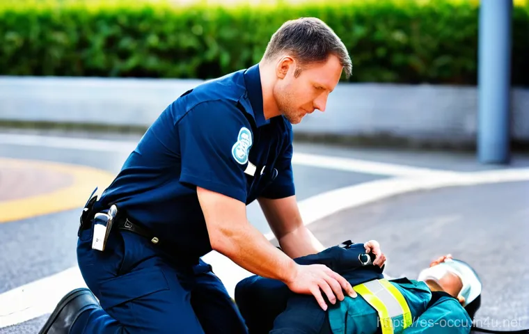 응급구조사 응급콜 대처 요령 - **Prompt 1: The Empathetic Voice of Emergency**
    "A female paramedic, mid-30s, with a calm and fo...