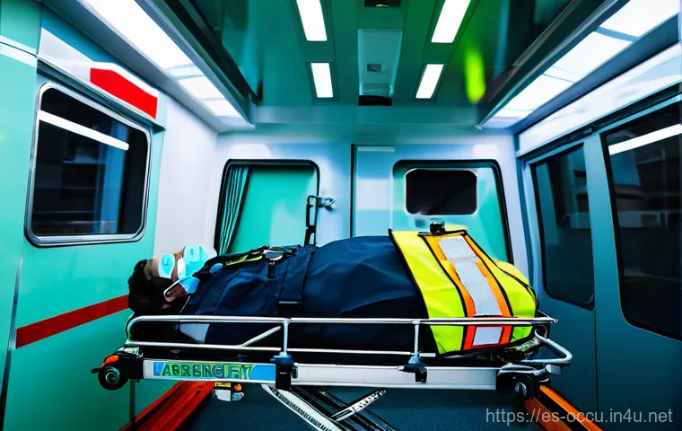 응급구조사와 응급재난 체계 - **Prompt 1: Paramedic's Urgent Response**
    "A highly trained paramedic, wearing a standard emerge...