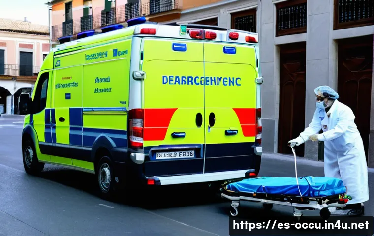 응급구조사와 응급의학 - **Prompt 1: Urban Emergency Response in Spain**
"A team of two highly professional Spanish Emerg...