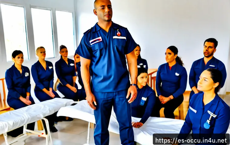응급구조사 교육 세미나 후기 - Photorealistic emergency medical responder training seminar in a modern Spanish community training c...